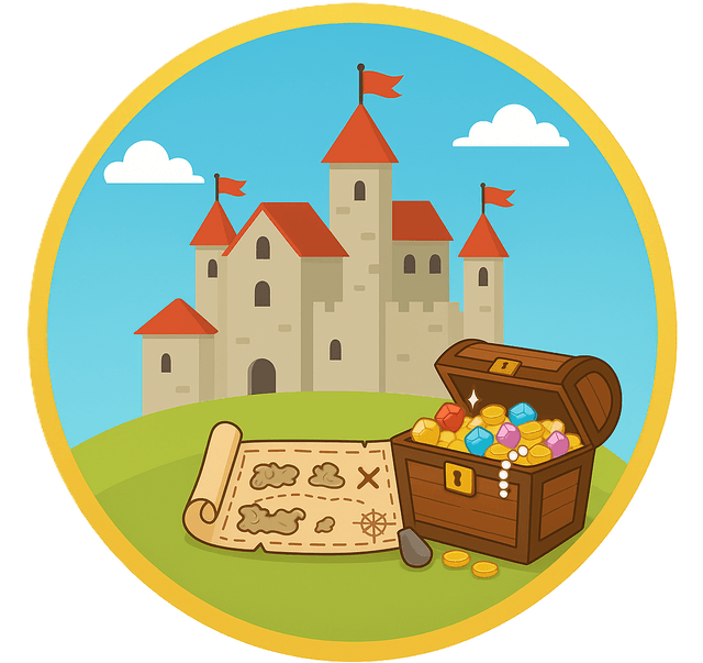 Icône d'une carte au trésor avec une croix