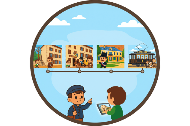 Icône de frise chronologique avec des dates